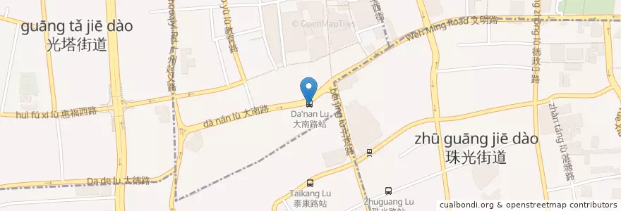 Mapa de ubicacion de 越秀区儿童医院 en Çin, Guangdong, 广州市, 越秀区, 北京街道.