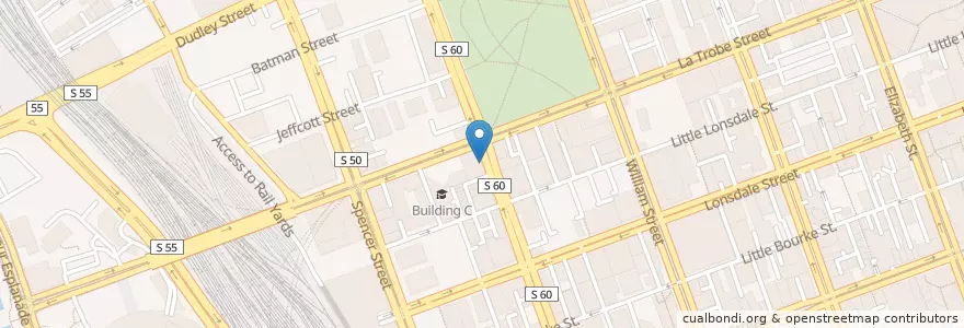 Mapa de ubicacion de Sarim's Cafe Pakistani food en Australien, Victoria, City Of Melbourne.