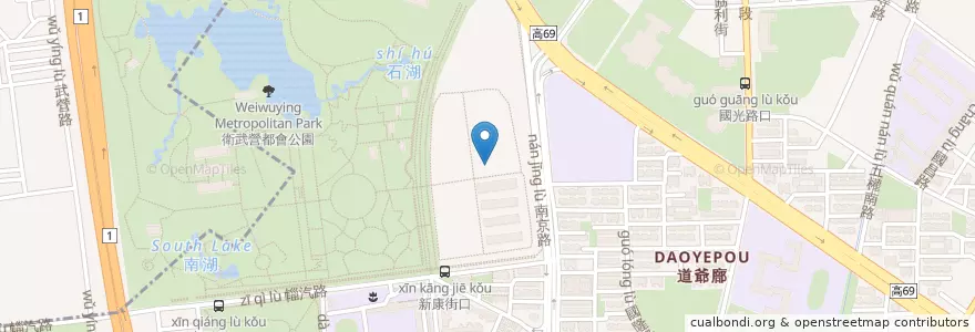 Mapa de ubicacion de 榕園 戶外展演場 en 臺灣, 高雄市, 鳳山區.