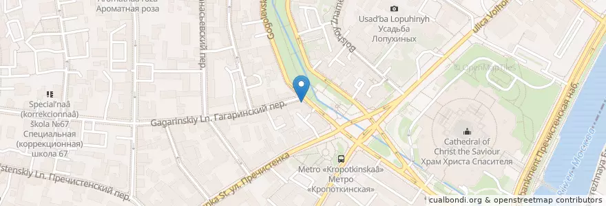 Mapa de ubicacion de Шоколадница en Russia, Distretto Federale Centrale, Москва, Центральный Административный Округ, Район Хамовники.