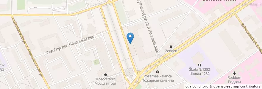 Mapa de ubicacion de Subway en روسيا, Центральный Федеральный Округ, Москва, Восточный Административный Округ, Район Сокольники.