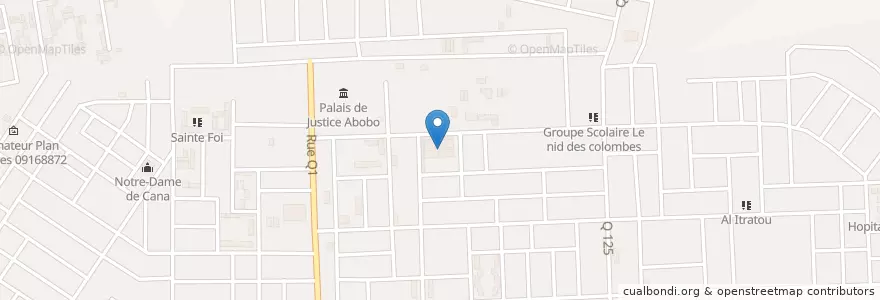 Mapa de ubicacion de Marché de Belle Cité en Costa Do Marfim, Abidjan, Abobo.