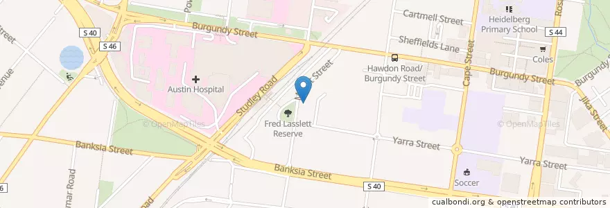 Mapa de ubicacion de Mount Street Medical Centre en Австралия, Виктория, City Of Banyule.