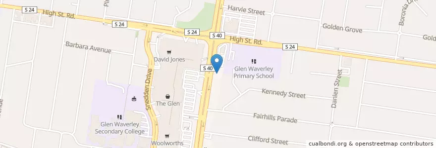 Mapa de ubicacion de Ezy Health en Australie, Victoria, City Of Monash.