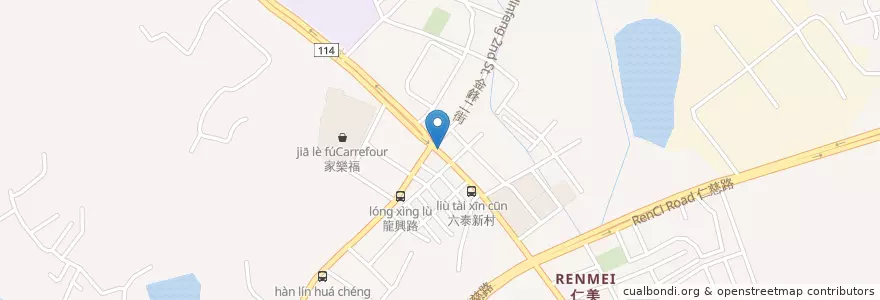 Mapa de ubicacion de 優健藥局 en Taiwan, Taoyuan, Zhongli District.