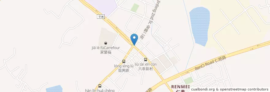 Mapa de ubicacion de 可加乃藝術蛋糕 en 臺灣, 桃園市, 中壢區.