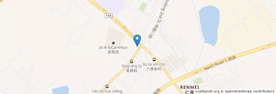 Mapa de ubicacion de 羊肉爐 en Taiwan, Taoyuan, Zhongli District.