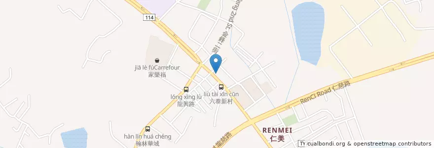 Mapa de ubicacion de 超凡牙醫 en 臺灣, 桃園市, 中壢區.