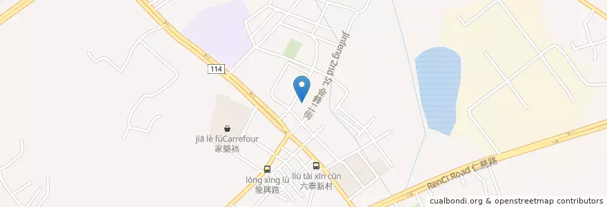 Mapa de ubicacion de 母安宮 en Taiwán, Taoyuan, 中壢區.