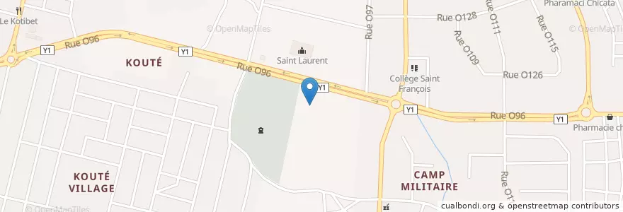 Mapa de ubicacion de Marché en コートジボワール, アビジャン, Yopougon.