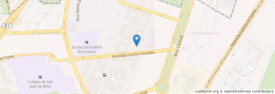 Mapa de ubicacion de Creche do Tomás en ポルトガル, Área Metropolitana De Lisboa, Lisboa, Grande Lisboa, リスボン, Lumiar.