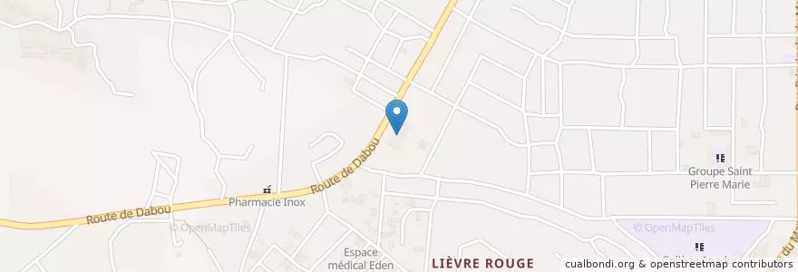 Mapa de ubicacion de Marché Djédjé Bagnon en 科特迪瓦, 阿比让, Yopougon.