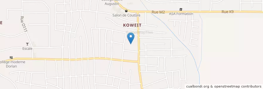 Mapa de ubicacion de Marché de Koweït en Costa De Marfil, Abiyán, Yopougon.