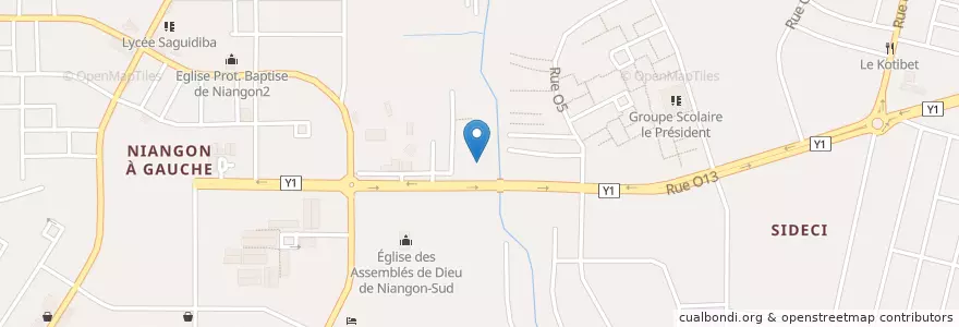 Mapa de ubicacion de Marché Saint Pierre en 科特迪瓦, 阿比让, Yopougon.