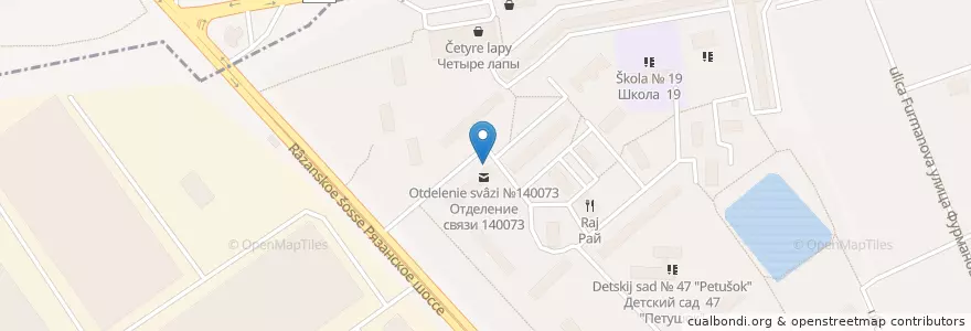 Mapa de ubicacion de Сбербанк en Rusia, Центральный Федеральный Округ, Московская Область, Городской Округ Люберцы.