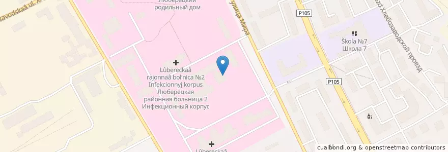 Mapa de ubicacion de Department of Neonatology Surgery en Russia, Central Federal District, Moscow Oblast, Lyuberetsky District.