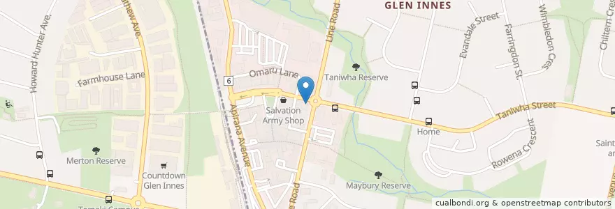 Mapa de ubicacion de James Sushi en New Zealand, Auckland, Maungakiekie-Tāmaki.