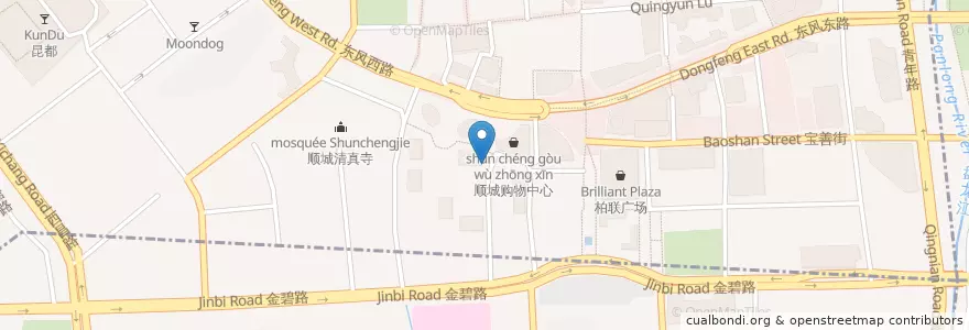 Mapa de ubicacion de 中国银行昆明崇仁支行 en Chine, Yunnan, 昆明市, 五华区, 大观街道.