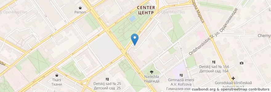 Mapa de ubicacion de Mesto Bar&Grill en ロシア, 中央連邦管区, Воронежская Область, Городской Округ Воронеж.