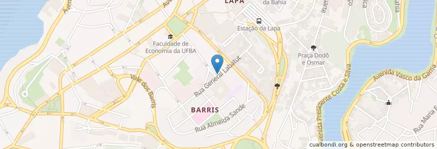 Mapa de ubicacion de Point do Estudante en Brazil, Northeast Region, Bahia, Região Metropolitana De Salvador, Região Geográfica Intermediária De Salvador, Microrregião De Salvador, Salvador.