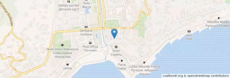 Mapa de ubicacion de ЧБРР № 82 en Russland, Föderationskreis Südrussland, Autonome Republik Krim, Republik Krim, Jaltaer Stadtrat, Stadtkreis Jalta.