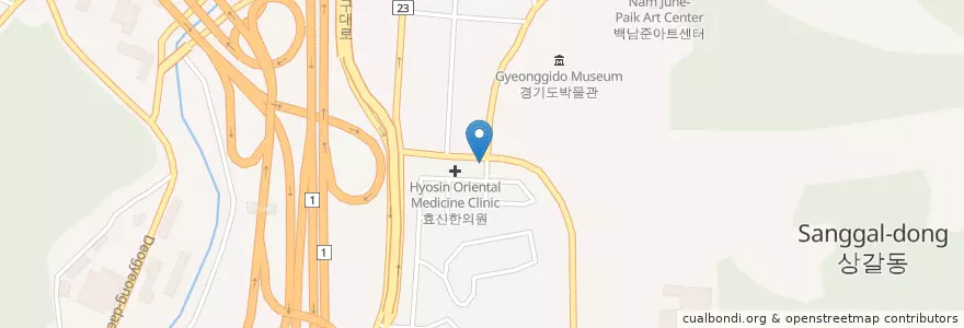 Mapa de ubicacion de 이디야커피 en 大韓民国, 京畿道, 竜仁市, 器興区.