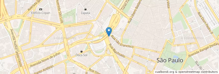 Mapa de ubicacion de UBS - República en Brazilië, Regio Zuidoost, São Paulo, Região Geográfica Intermediária De São Paulo, Região Metropolitana De São Paulo, Região Imediata De São Paulo, São Paulo.