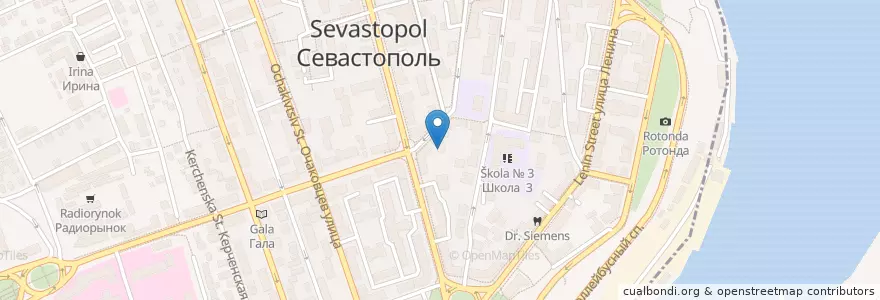 Mapa de ubicacion de ЯпоноМама en Rusland, Zuidelijk Federaal District, Sebastopol, Севастополь, Ленинский Район, Ленинский Округ.