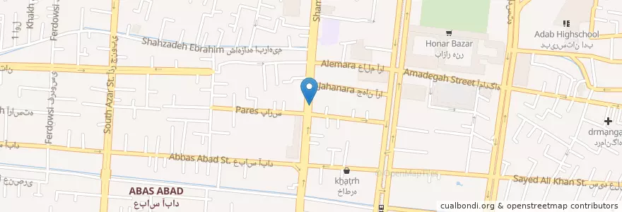 Mapa de ubicacion de داروخانه و دراگ‌استور دکتر برنجکوب en Irán, Isfahán, شهرستان اصفهان, بخش مرکزی شهرستان اصفهان, اصفهان.