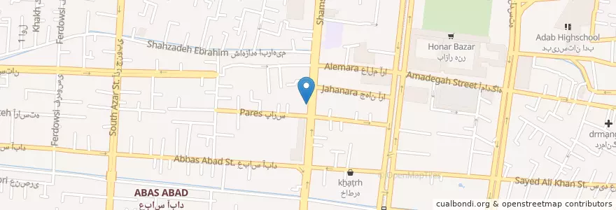 Mapa de ubicacion de درمانگاه دندانپزشکی زمرد en イラン, エスファハーン, شهرستان اصفهان, بخش مرکزی شهرستان اصفهان, اصفهان.