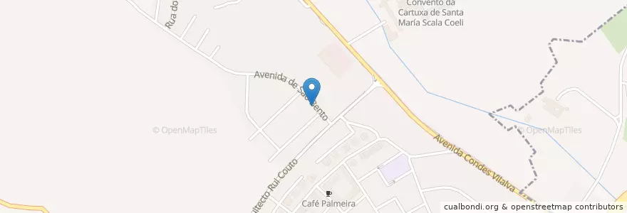 Mapa de ubicacion de New concept coffee & shop en 포르투갈, Alentejo, Alentejo Central, Évora, Évora, Malagueira E Horta Das Figueiras.
