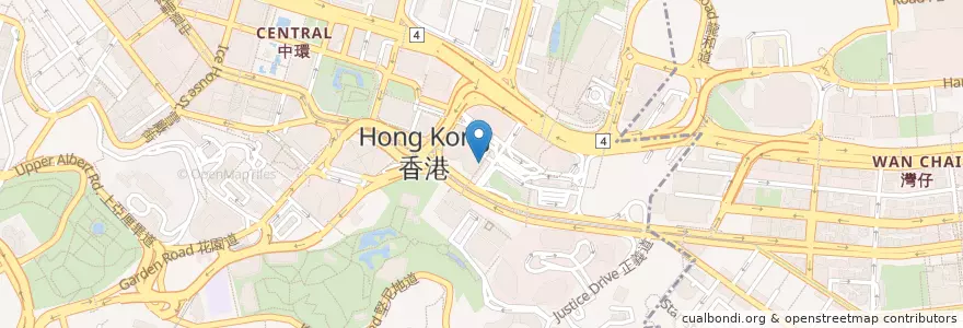 Mapa de ubicacion de 金鐘 (添馬街) Admiralty (Tamar Street) en China, Guangdong, Hong Kong, Pulau Hong Kong, Wilayah Baru, 中西區 Central And Western District.