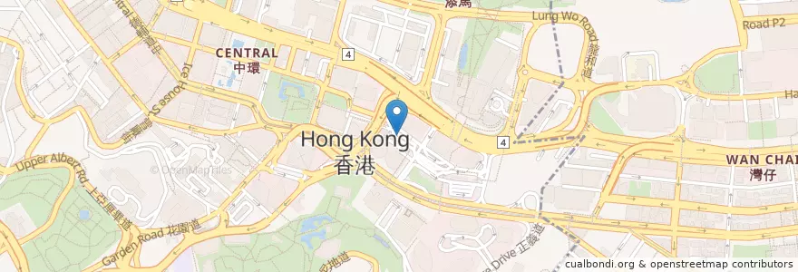 Mapa de ubicacion de 金鐘 (西) Admiralty (West) en 중국, 광둥성, 홍콩, 홍콩섬, 신제, 中西區 Central And Western District.