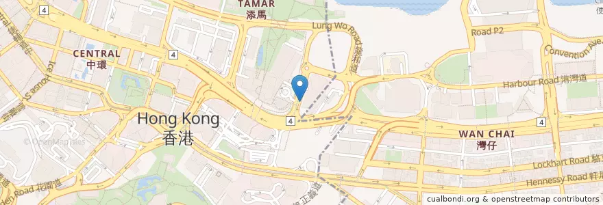 Mapa de ubicacion de 金鐘（政府總部） Admiralty (CGO) en الصين, غوانغدونغ, هونغ كونغ, جزيرة هونغ كونغ, الأقاليم الجديدة, 灣仔區 Wan Chai District.