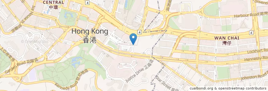 Mapa de ubicacion de 金鐘 (樂禮街) en 中国, 广东省, 香港, 香港島, 新界.