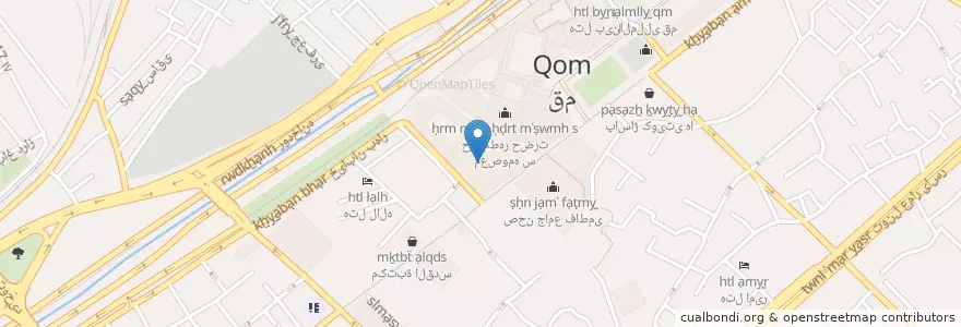 Mapa de ubicacion de شبستان امام خمینی en Iran, استان قم, شهرستان قم, بخش مرکزی, Qom.