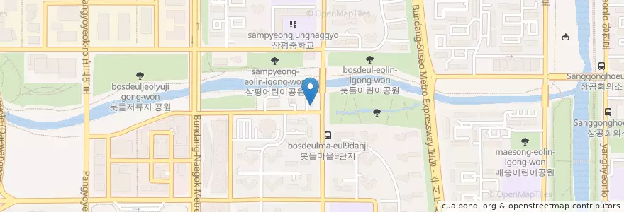 Mapa de ubicacion de ATOZ 동물병원 en Corea Del Sud, Gyeonggi, 분당구.