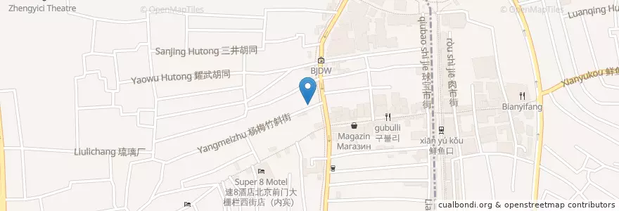 Mapa de ubicacion de 主食厨房 en الصين, بكين, خبي, 西城区.