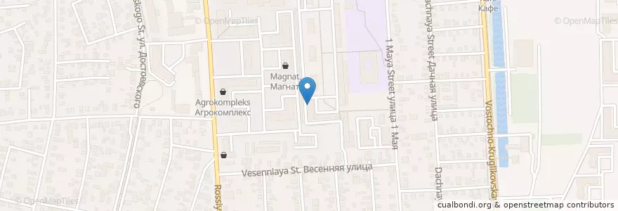 Mapa de ubicacion de Отдел полиции (посёлок Калинино) en Russland, Föderationskreis Südrussland, Region Krasnodar, Городской Округ Краснодар.