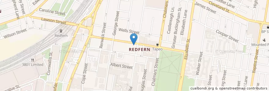 Mapa de ubicacion de Fern St Eatery en Australia, New South Wales, Council Of The City Of Sydney, Sydney.