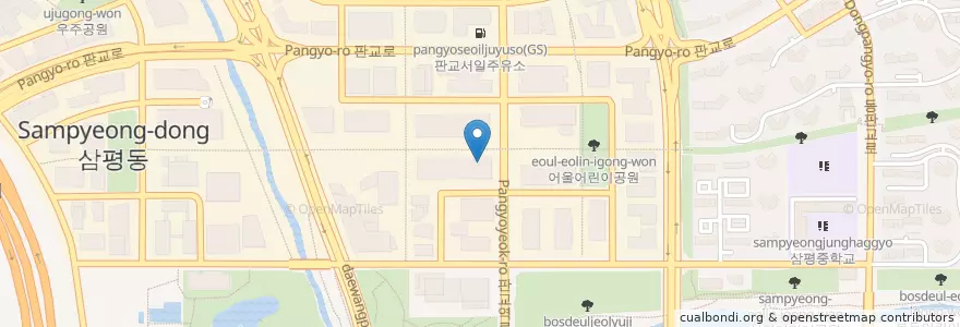 Mapa de ubicacion de 신한은행(2층) en South Korea, Gyeonggi-Do, Bundang-Gu.