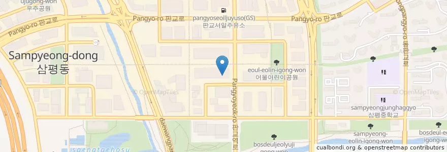 Mapa de ubicacion de KB국민은행(2층) en Güney Kore, 경기도, 분당구.
