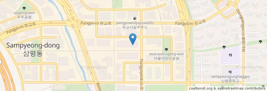 Mapa de ubicacion de 우리은행(2층) en 韩国/南韓, 京畿道, 盆唐區.