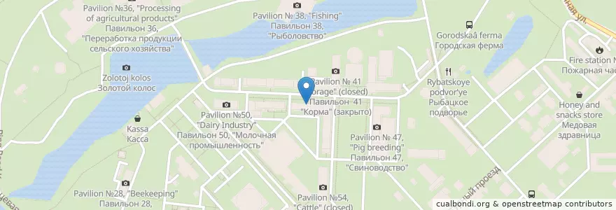 Mapa de ubicacion de Дом с хвостом en Rusland, Centraal Federaal District, Moskou, Северо-Восточный Административный Округ, Останкинский Район.