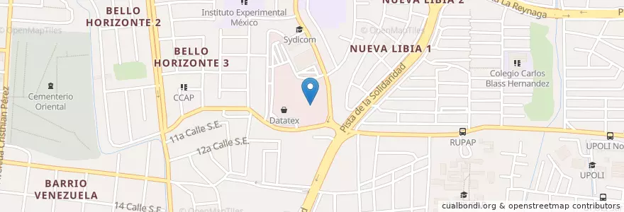 Mapa de ubicacion de Casa del Café en Nicaragua, Departamento De Managua, Managua (Municipio).
