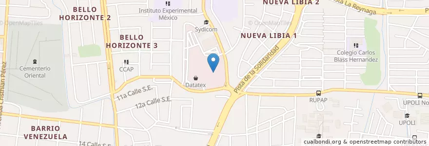 Mapa de ubicacion de Asados El Toro en Nicaragua, Departamento De Managua, Managua (Municipio).