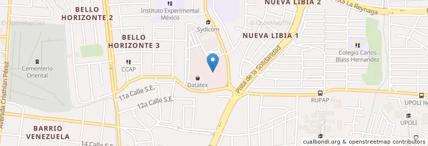 Mapa de ubicacion de Valenti's Pizza en نیکاراگوئه, Departamento De Managua, Managua (Municipio).