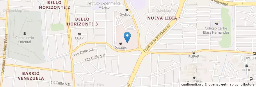 Mapa de ubicacion de Pizza Hut Express en ニカラグア, マナグア県, Managua (Municipio).