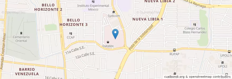 Mapa de ubicacion de Subway en نيكاراجوا, Departamento De Managua, Managua (Municipio).