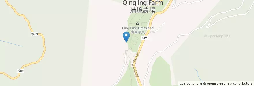 Mapa de ubicacion de 攬翠亭 en Taiwán, Provincia De Taiwán, Condado De Nantou, 仁愛鄉.